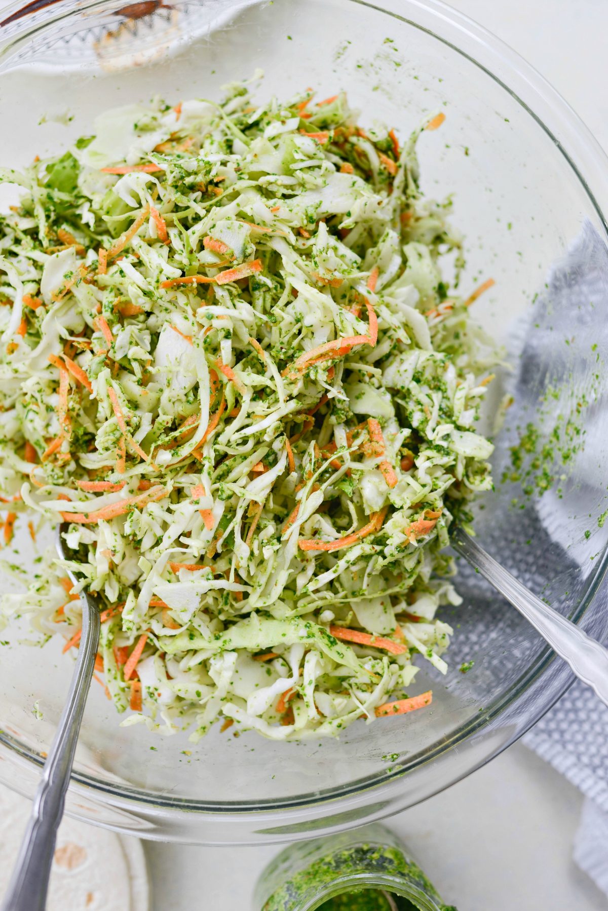 cilantro slaw tossed together.