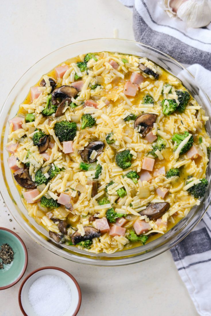 Broccoli ham and crustless Swiss quiche Karinokada