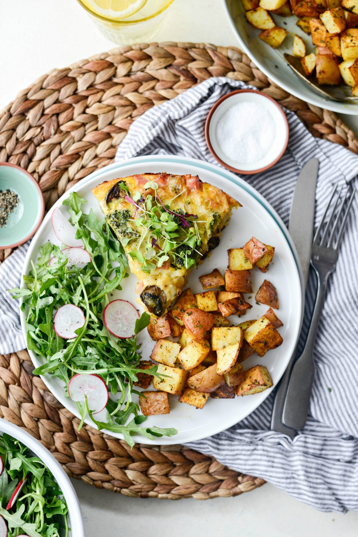 Broccoli Ham and Swiss Crustless Quiche