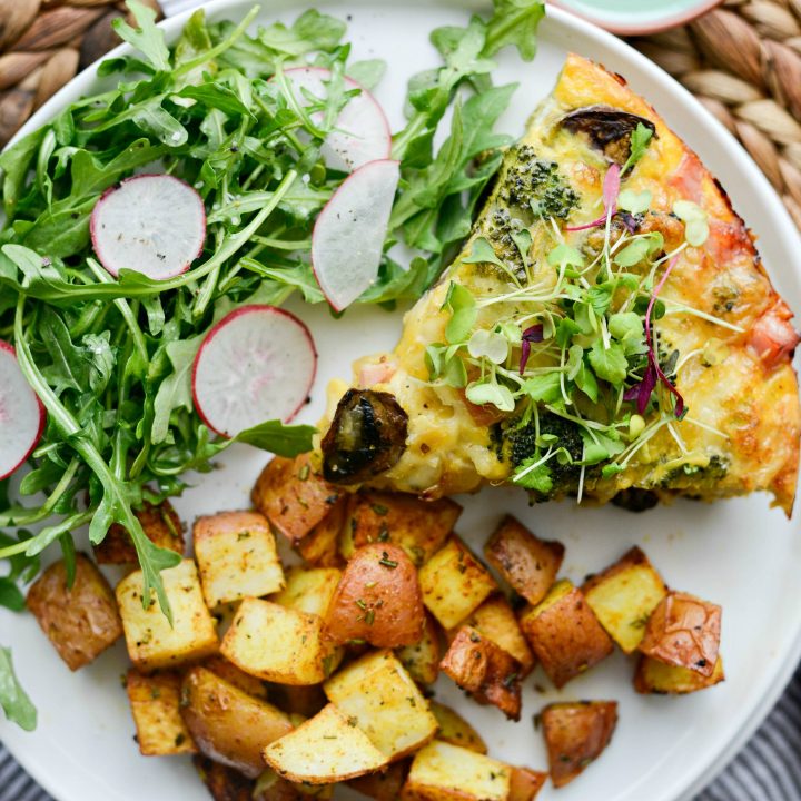 Broccoli Ham and Swiss Crustless Quiche Simply Scratch