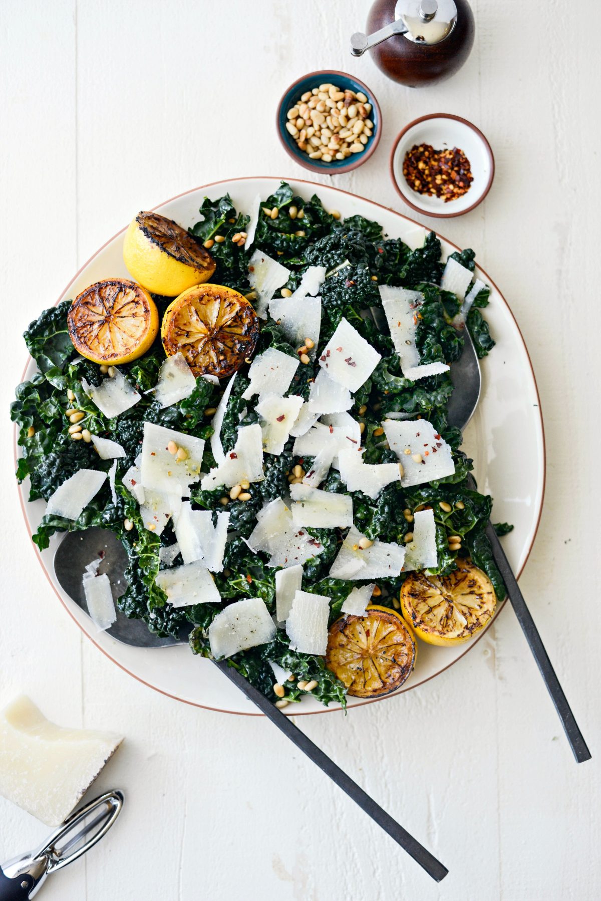 Charred Lemon and Tuscan Kale Salad