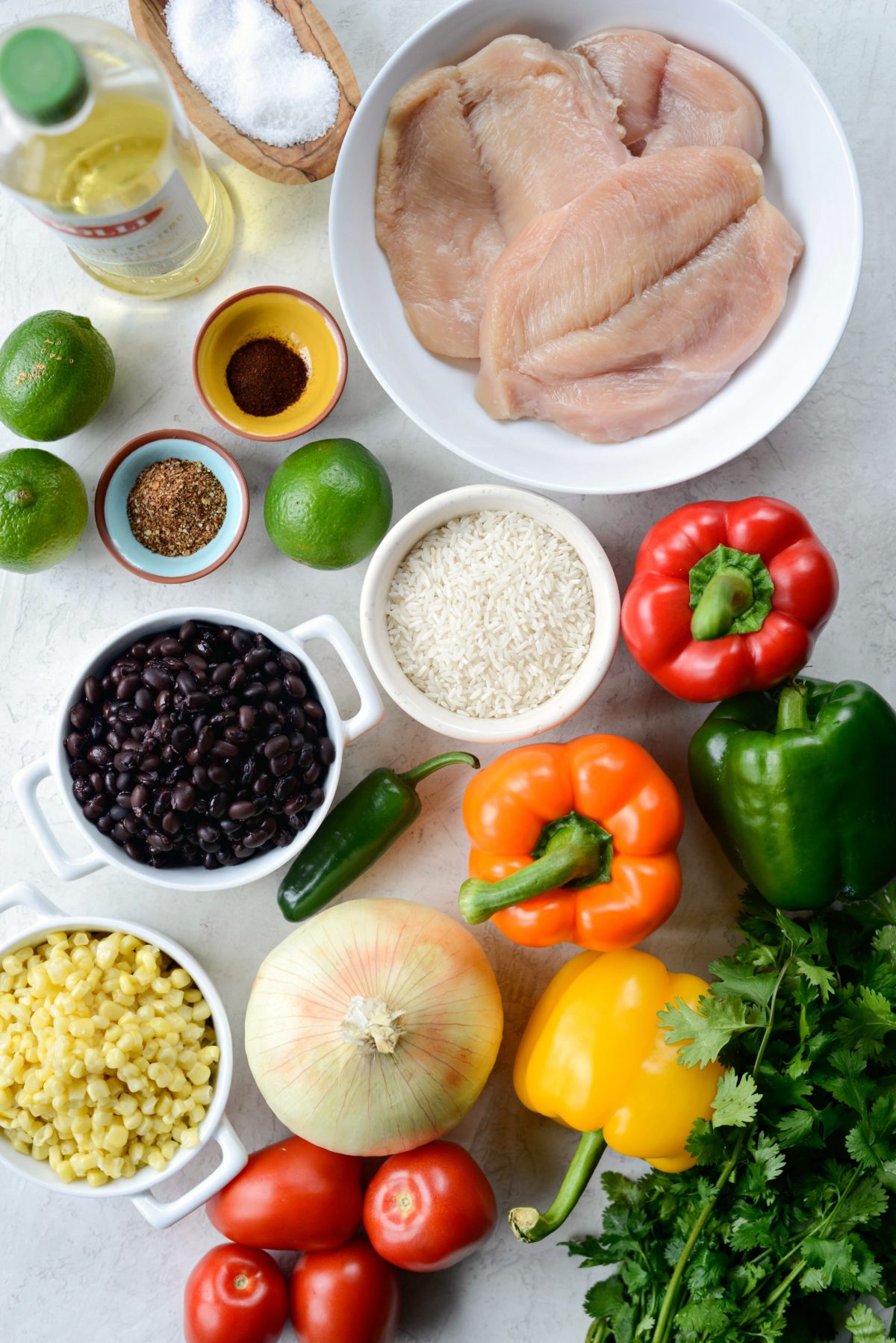 Chipotle Chicken Fajita Rice Bowls l SimplyScratch.com #chipotle #chicken #fajita #ricebowls #dinner #easy