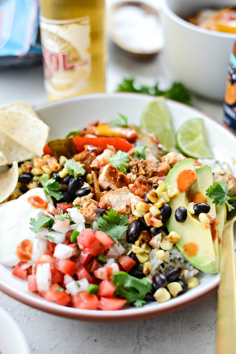 Chipotle Chicken Fajita Rice Bowl - Simply Scratch