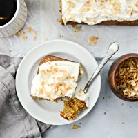Toasted Coconut Chai Carrot Cake with Mascarpone Frosting l SimplyScratch.com #coconut #carrot #cake #chai #easter #carrotcake #mascarpone #frosting