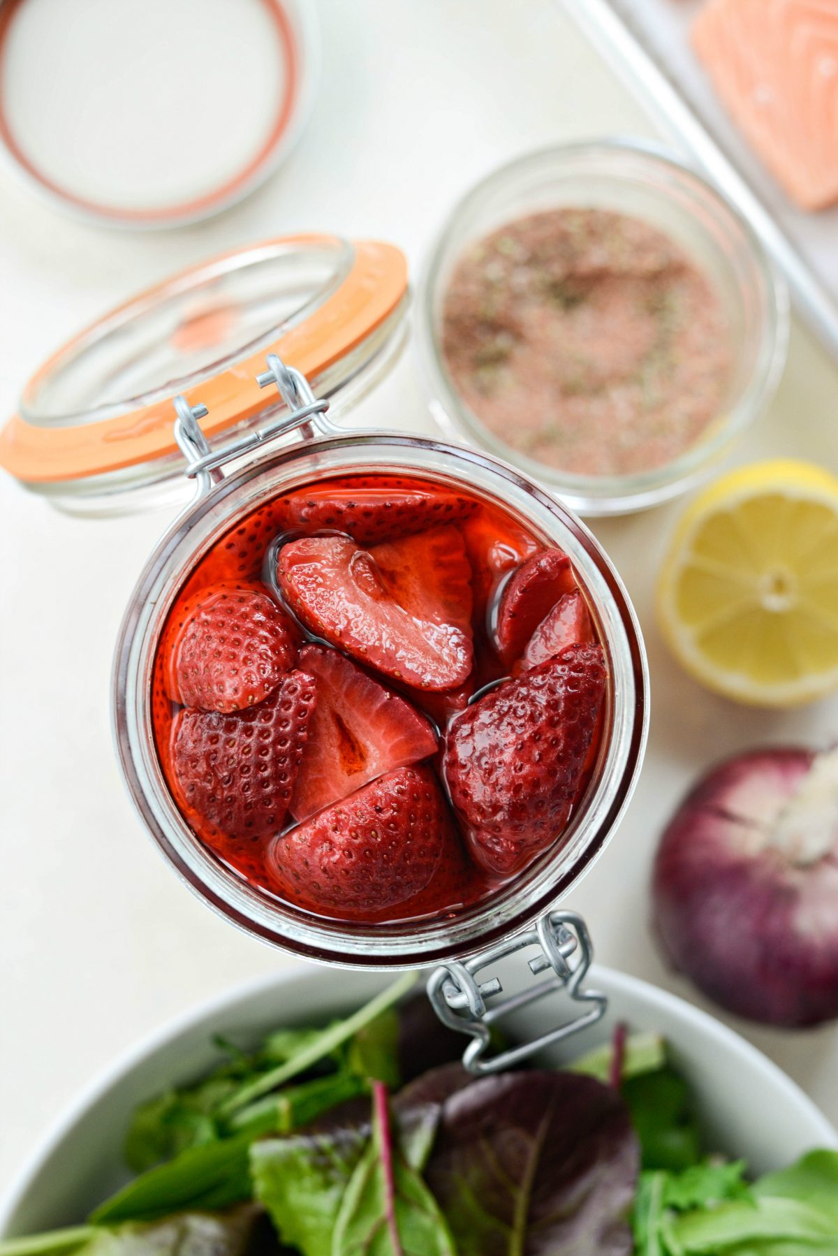 Pickled Strawberries for Salad