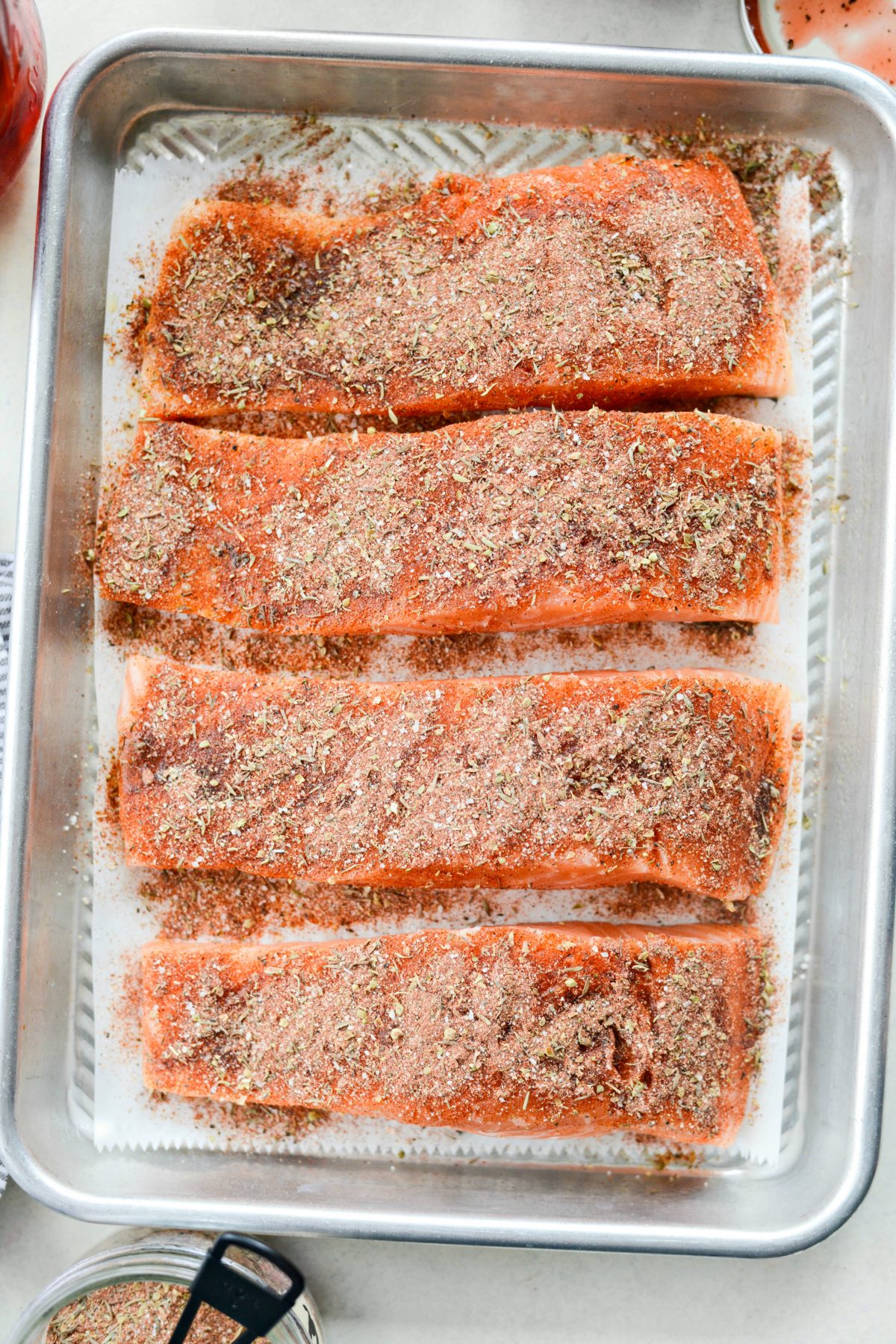 Blackened seasoning on Salmon