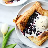 Blueberry Lavender Pastry Pies l SimplyScratch.com #blueberry #lavender #puffpastry #pies #dessert