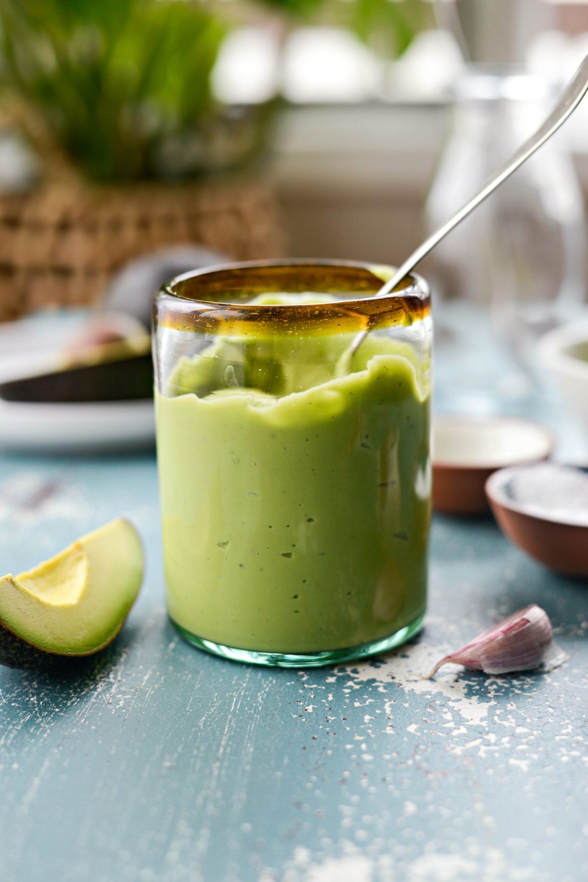 Creamy Avocado Dressing l SimplyScratch.com #homemade #healthy #avocado #dressing