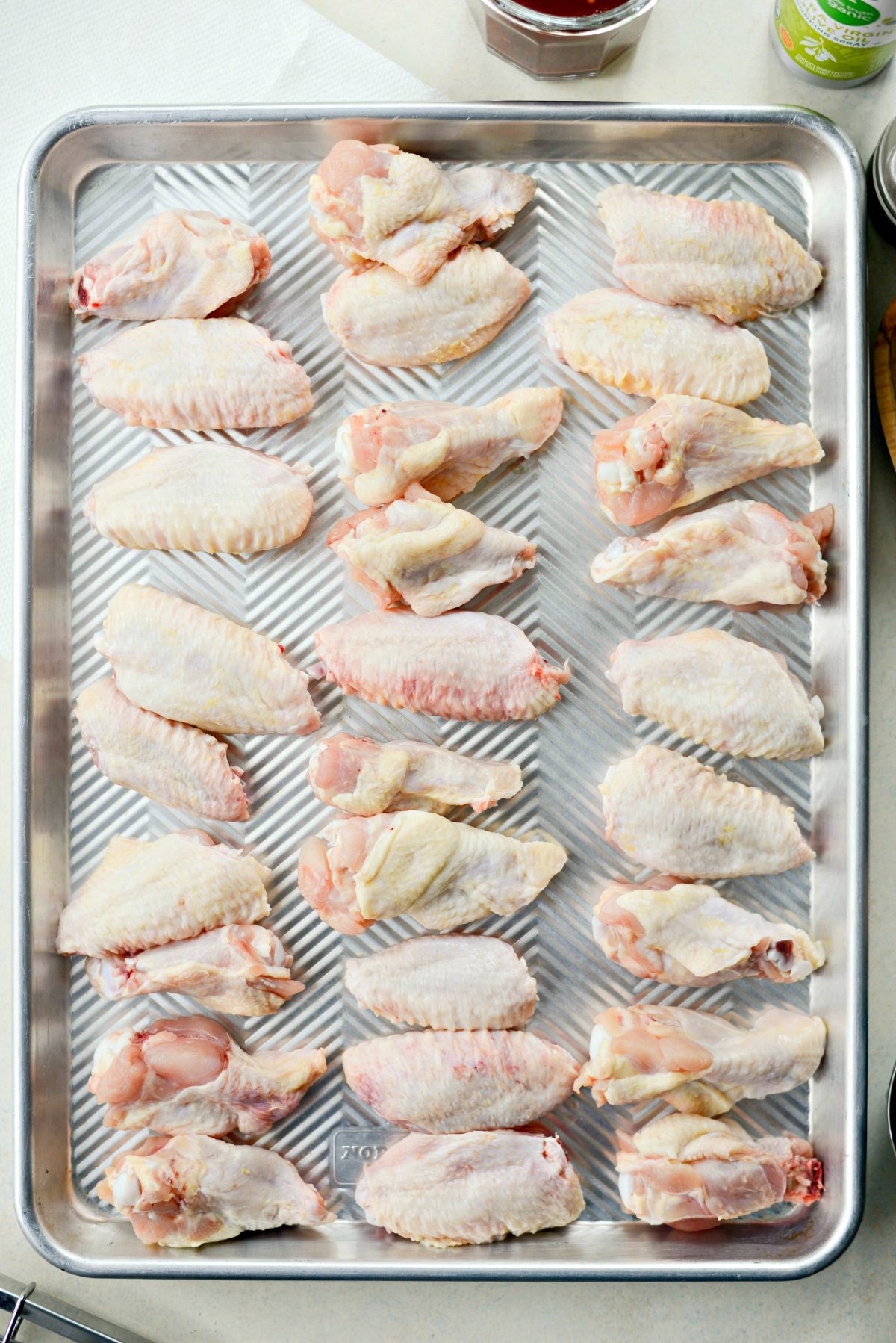 chicken wings on rimmed sheet pan