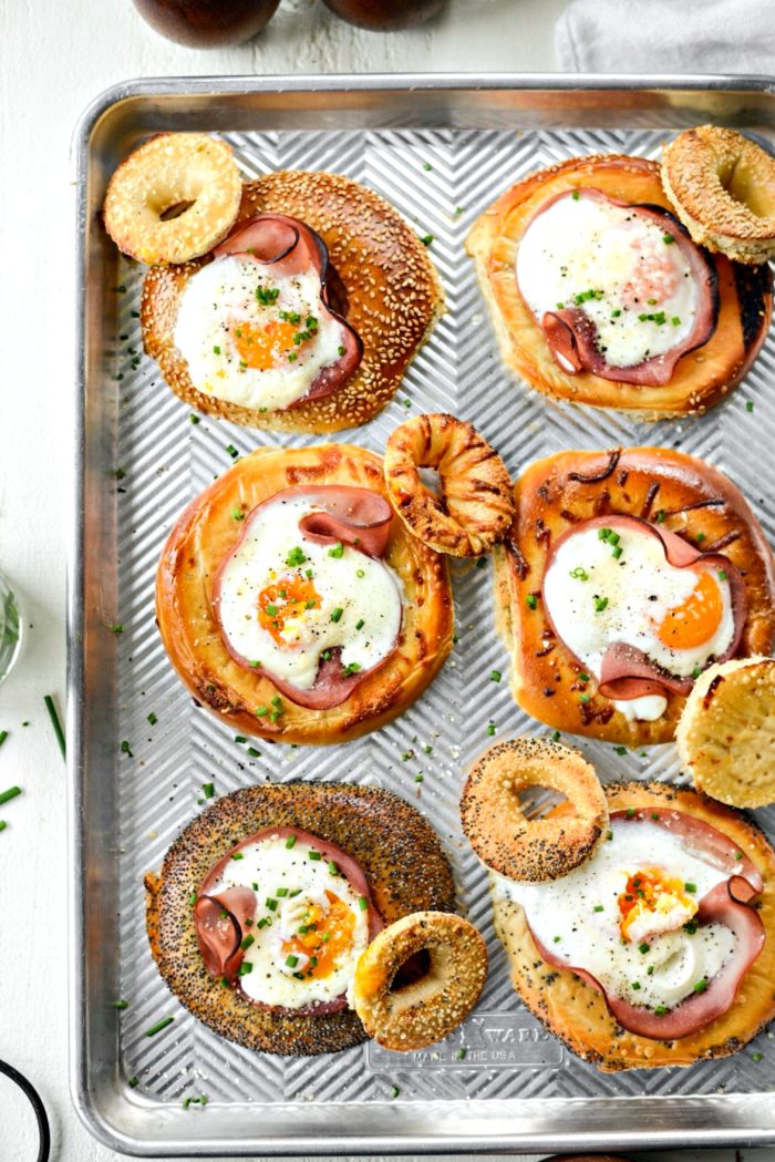 Baked Egg In A Hole Bagels