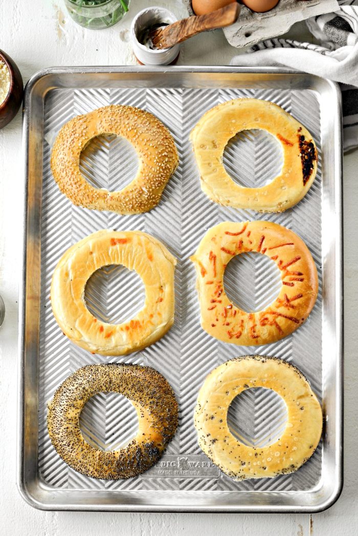 place mayo-side down on rimmed baking sheet