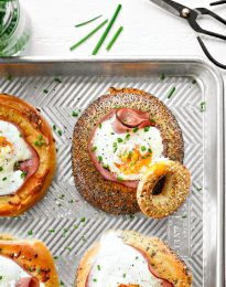 Baked Egg In A Hole Bagels