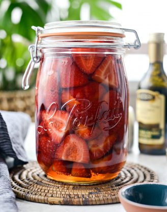 Pickled Strawberries l SimplyScratch.com #homemade #pickled #strawberries #easy #fromscratch #preserving