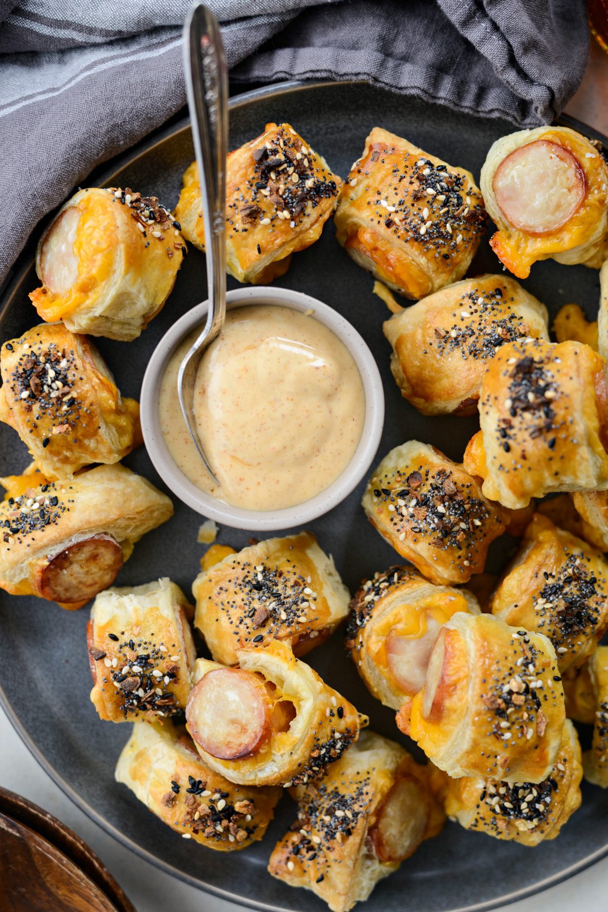 Pigs in a Blanket with Jalapeño Mustard Dip