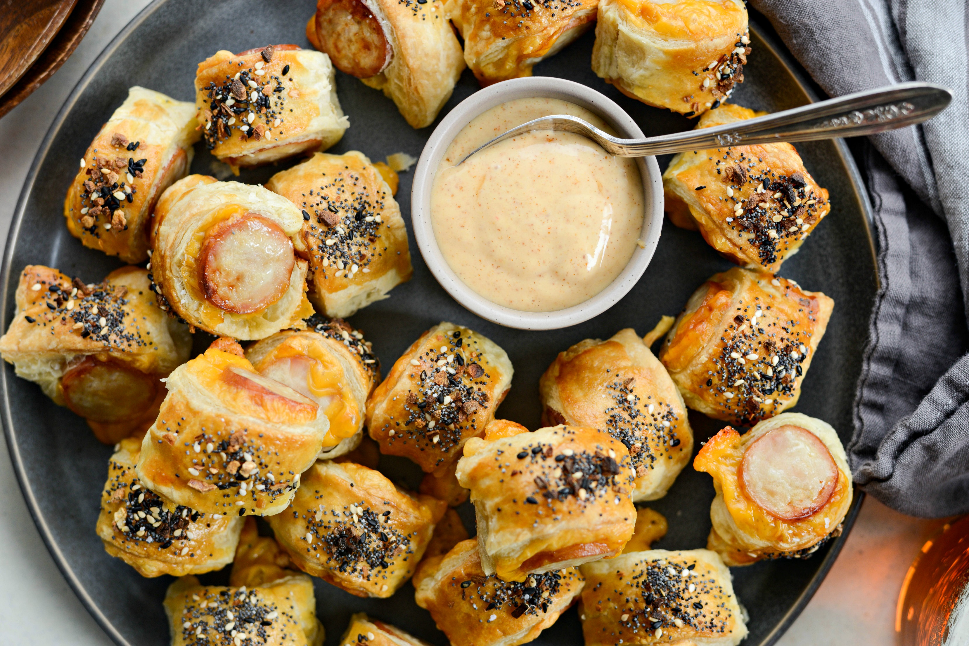 Pigs in a Blanket with Jalapeño Mustard Dip Simply Scratch