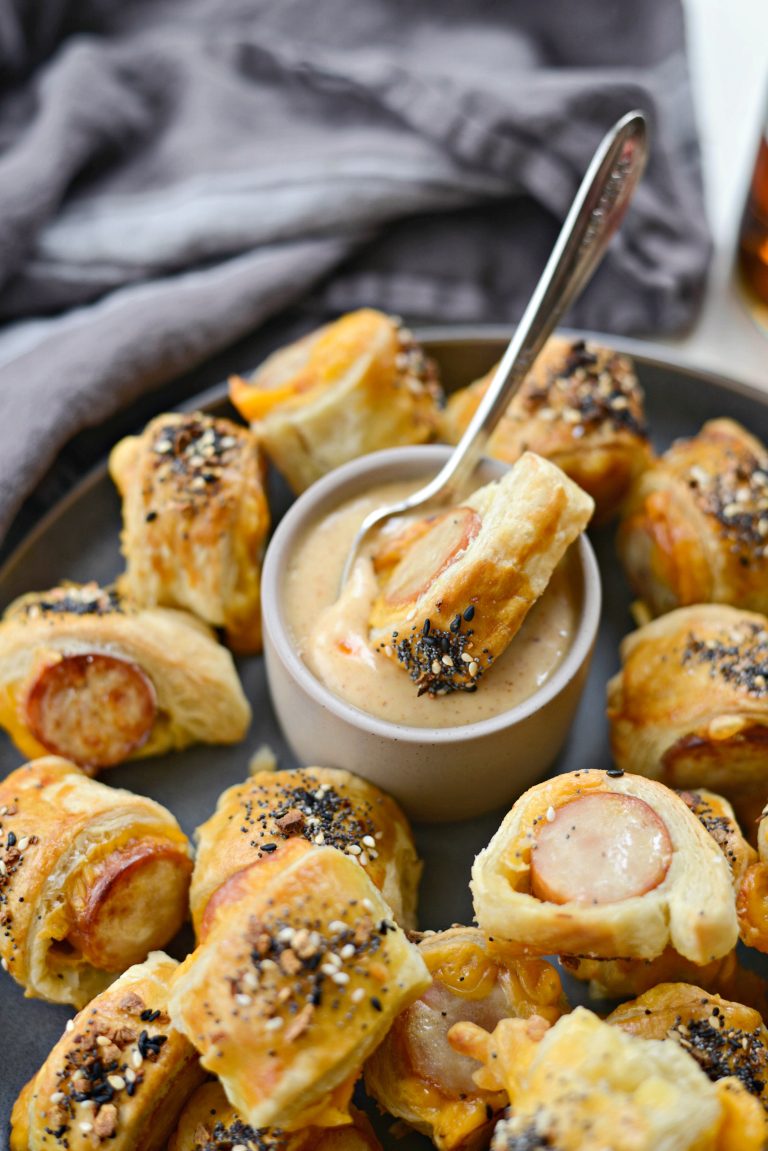 Pigs in a Blanket with Jalapeño Mustard Dip Simply Scratch