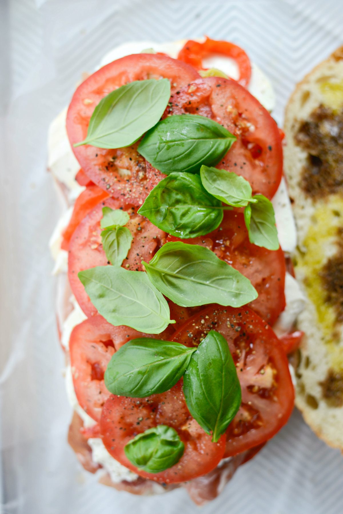 top with fresh basil.