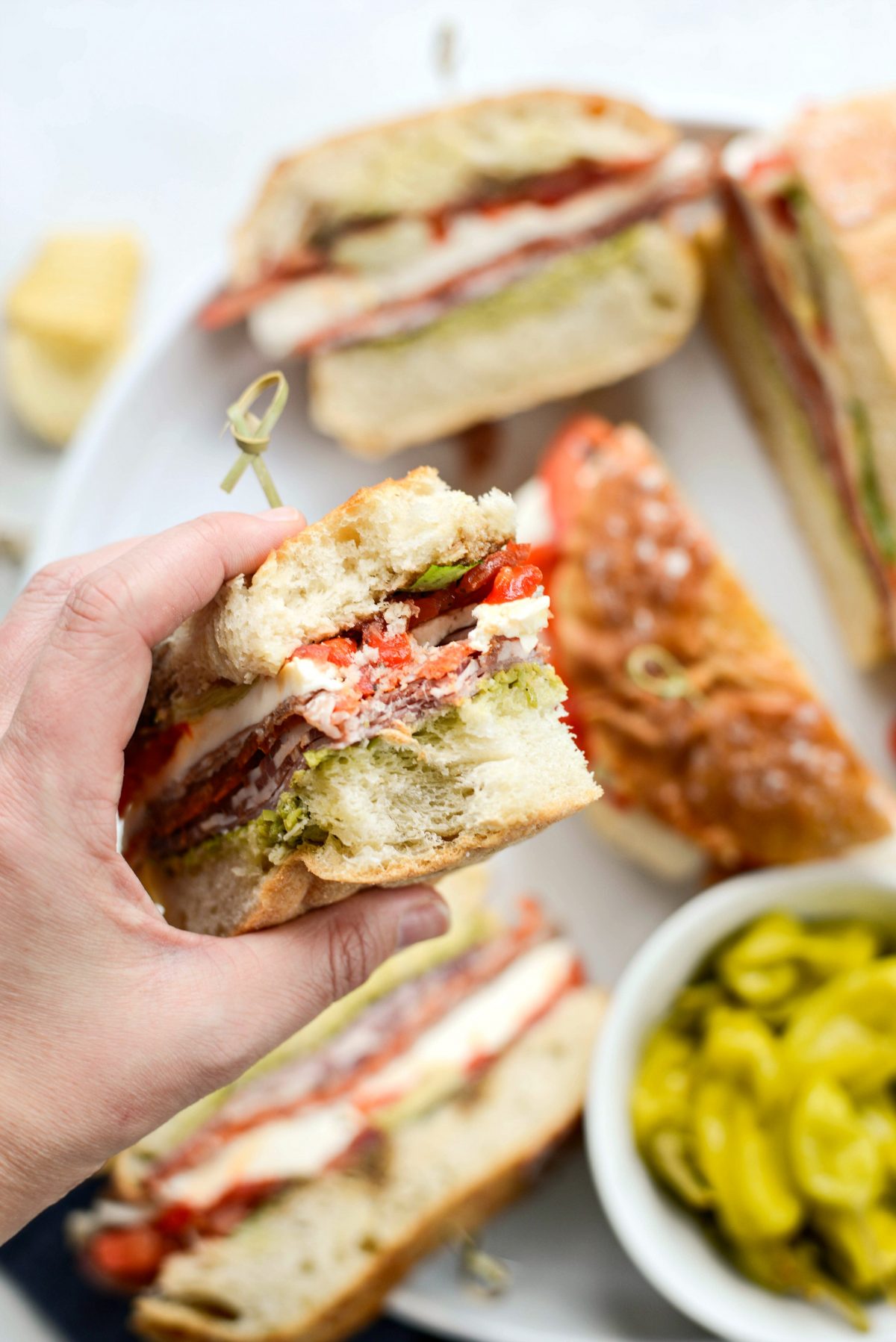 bite of Ultimate Pressed Italian Sandwiches