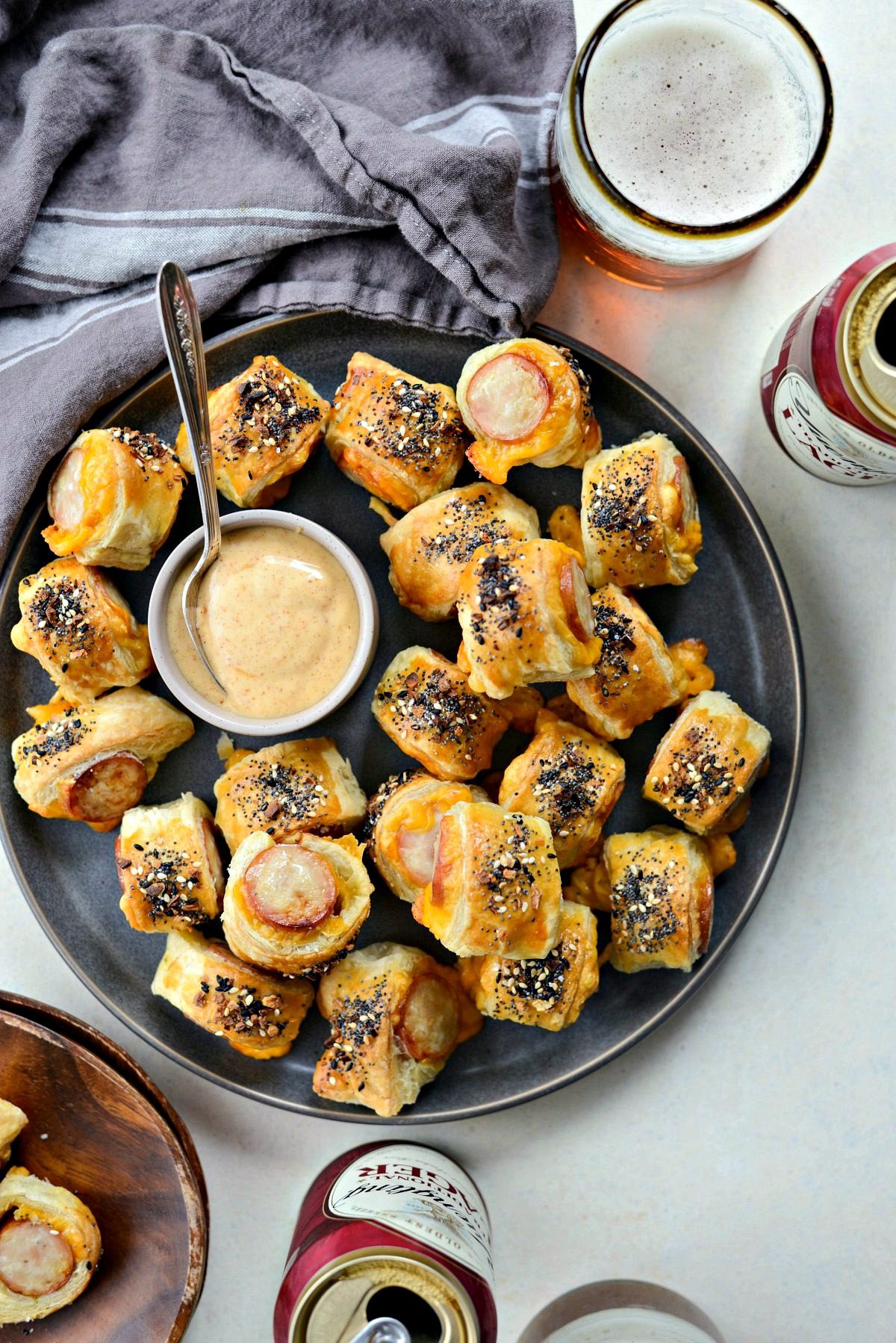 Pigs in a Blanket with Jalapeño Mustard Dip