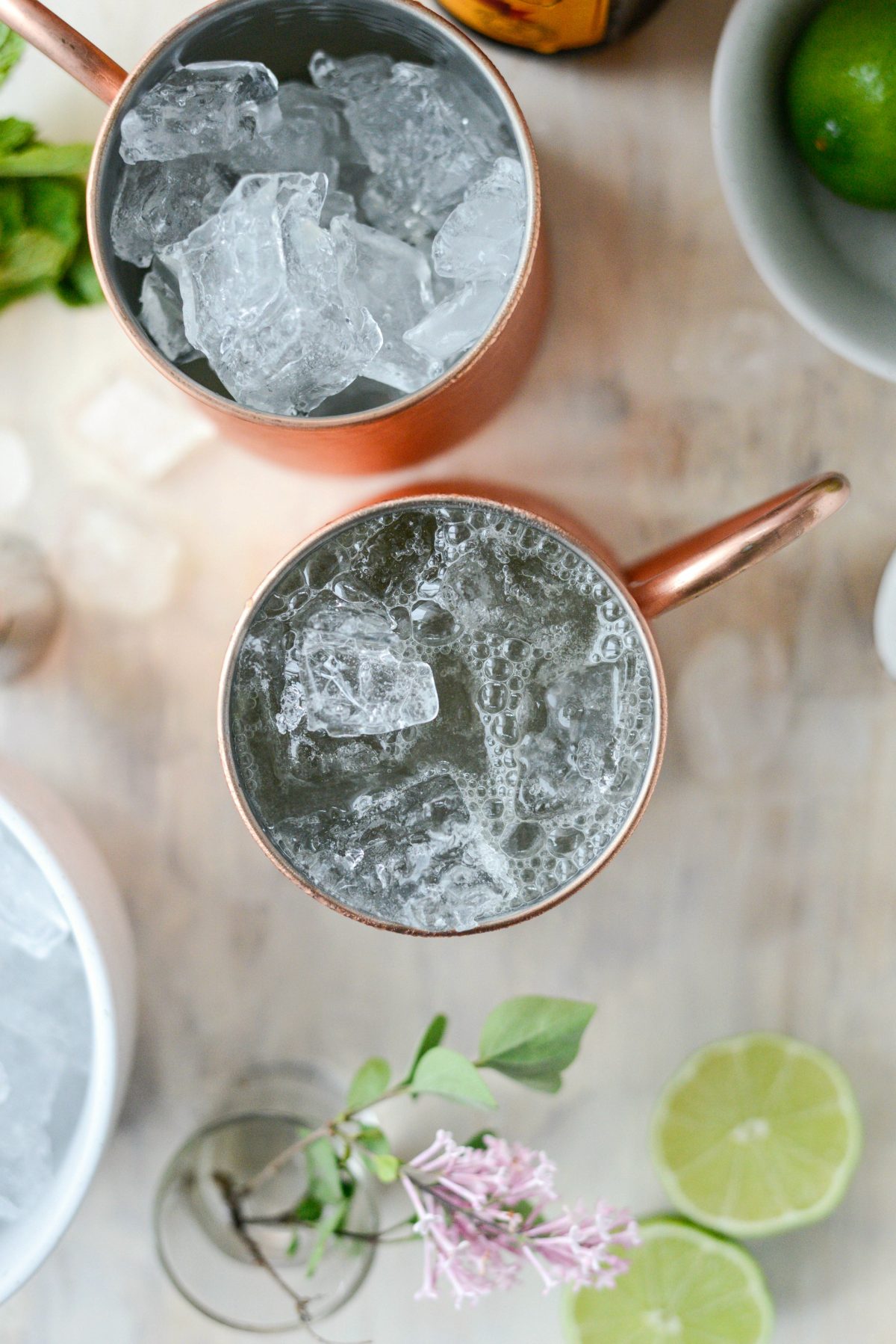 mug with ginger beer and vodka