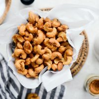 Honey Roasted Cashews l SimplyScratch.com #honey #maplesyrup #roasted #cashews #sweetandsalty #snack #homemade