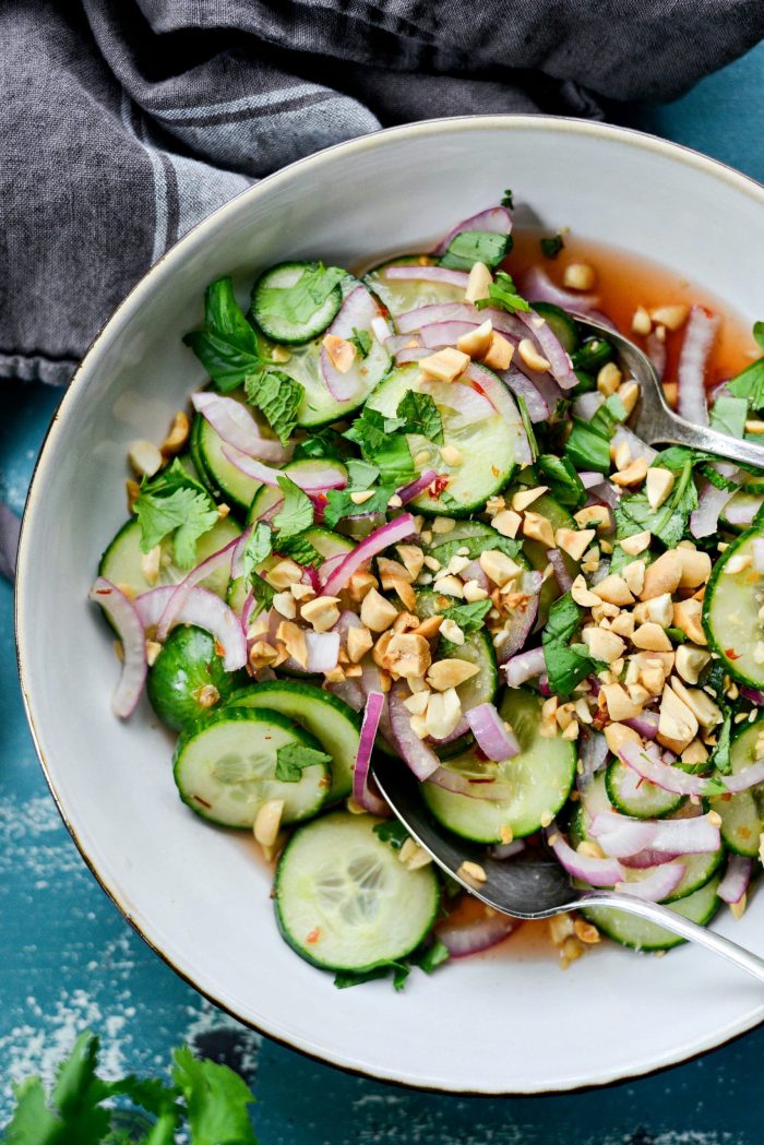 Thai Cucumber Salad Recipe close up