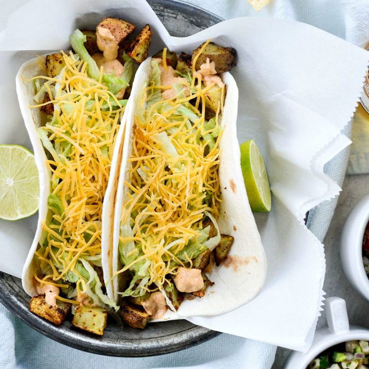 Spicy Potato Soft Tacos With Chipotle Southwest Sauce Simply Scratch