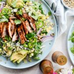 Summer Coleslaw BBQ Chicken Salad l SimplyScratch.com #summer #bbq #chicken #salad #coleslaw #cabbage