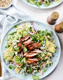 Summer Coleslaw BBQ Chicken Salad l SimplyScratch.com #summer #bbq #chicken #salad #coleslaw #cabbage