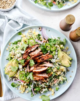 Summer Coleslaw BBQ Chicken Salad l SimplyScratch.com #summer #bbq #chicken #salad #coleslaw #cabbage