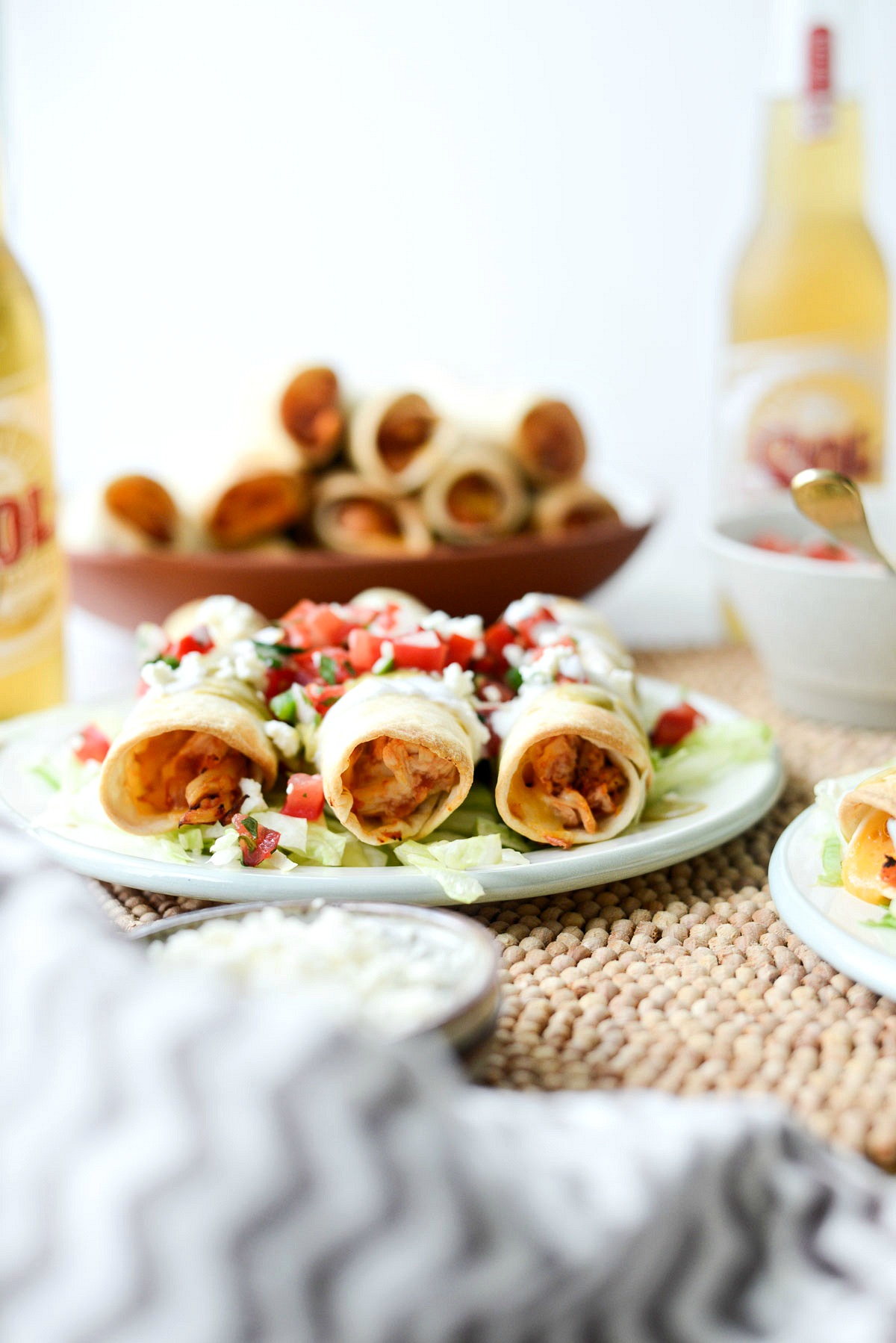 Air Fryer Salsa Chicken Taquitos Simply Scratch