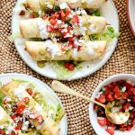 Air Fryer Salsa Chicken Toquitos l SimplyScratch.com #chicken #salsa #airfryer #recipe #toquitos #airfried #easy #dinner