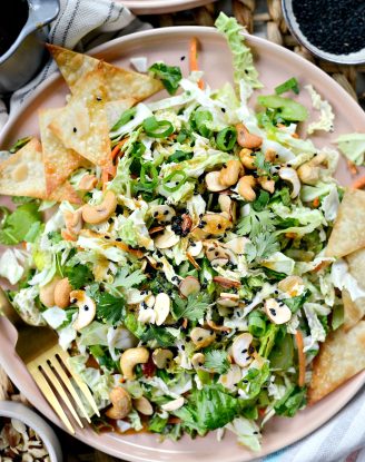 Asian Cabbage Chopped Salad l SimplyScratch.com #chopped #salad #cabbage #asian #cashew #taylorfarms #copycat #recipe