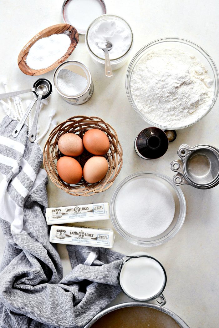 ingredients for Strawberry Shortcake Cake