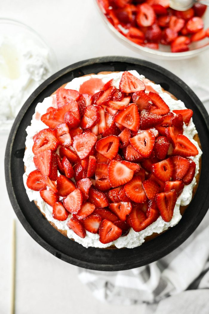 top with some sliced strawberries