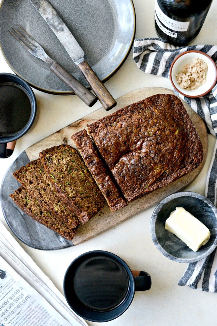 Homemade Olive Oil Zucchini Bread Simply Scratch