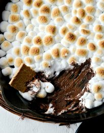 Skillet S'mores Dip l SimplyScratch.com #smores #dip #lazy #dessert #skillet