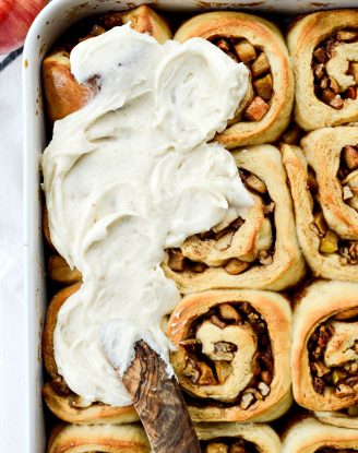 Apple Pecan Chai Cinnamon Rolls l SimplyScratch.com #apples #pecans #cinnamonrolls #chai #spice #homemade #fromscratch #simplyscratch