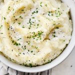 Buttermilk Cauliflower Mashed Potatoes l SimplyScratch.com #cauliflower #mashedpotatoes #potatoes #light #buttermilk #sidedish #homemade #fromscratch #easy