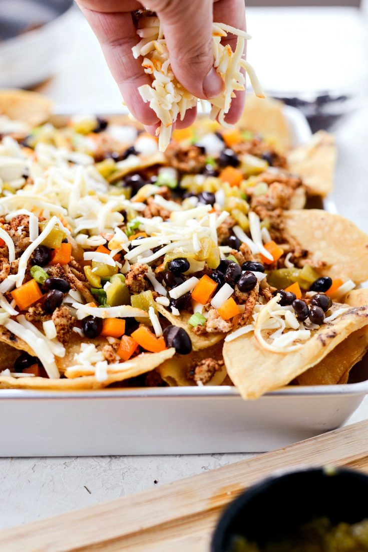Deep Dish Black Bean Chicken Chorizo Nachos Simply Scratch