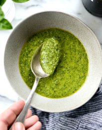 Homemade Basil Pesto l SimplyScratch.com #homemade #basil #pesto #easy #garden #fresh