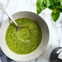 Homemade Basil Pesto l SimplyScratch.com #homemade #basil #pesto #easy #garden #fresh