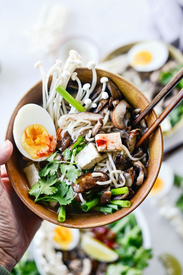 Mushroom Ramen Bowls l SimplyScratch.com #mushroom #ramen #bowls #healthy #bowls #egg #shiitake #cremini #dinner #recipe