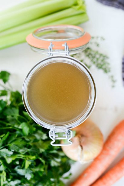 Slow Cooker Chicken Stock - Simply Scratch