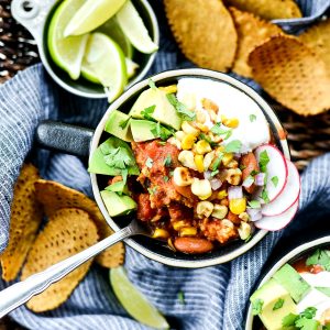 Southwest Three Bean Chicken Chili l SimplyScratch.com #southwest #chicken #chili #beans #lowfat #healthy #easy #simplyscratch