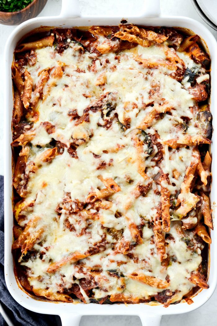 Three Cheese Vegetable Mostaccioli - Simply Scratch