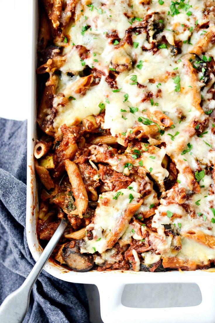 Three Cheese Vegetable Mostaccioli Simply Scratch