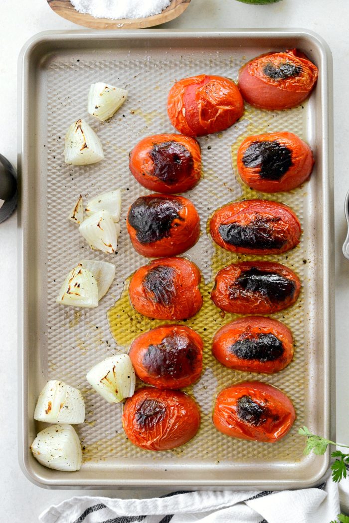 roasted tomatoes and onions