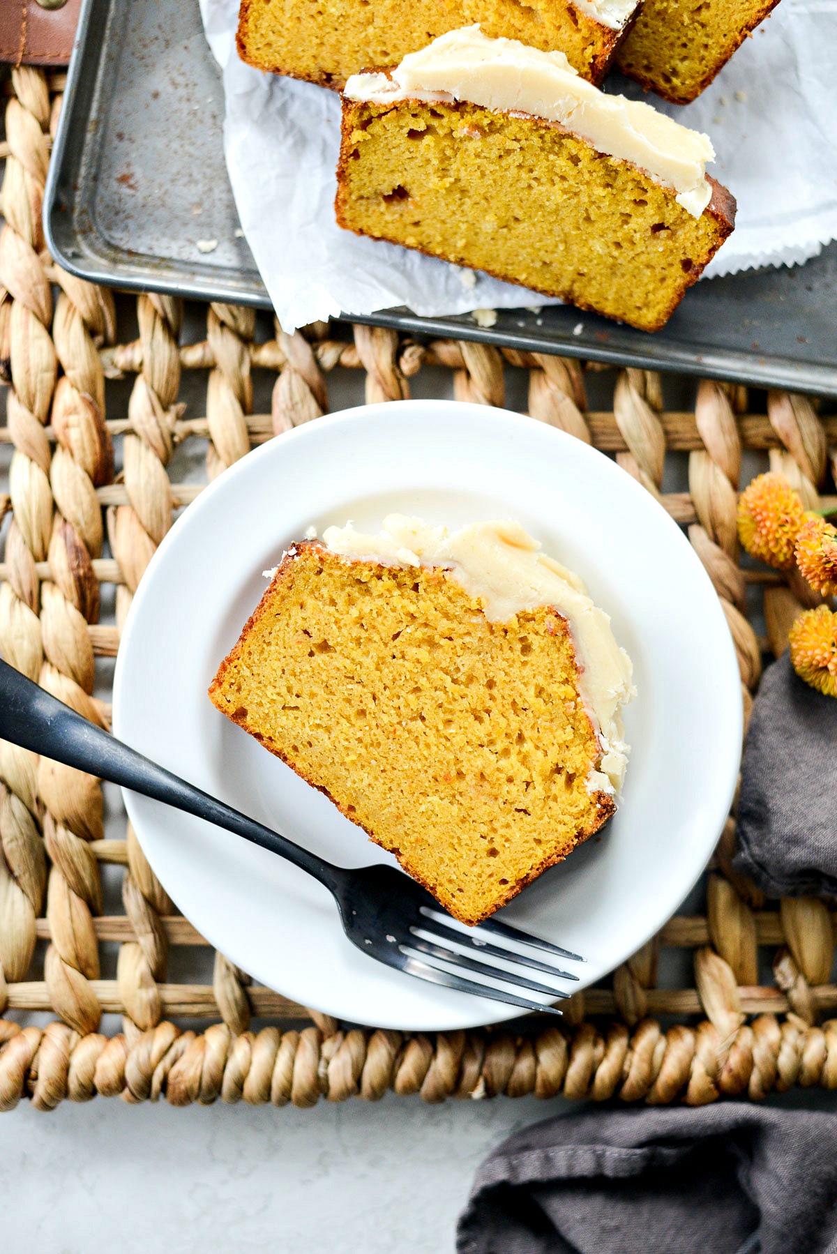 Ginger Pumpkin Bread with Maple Brown Butter Icing Simply Scratch