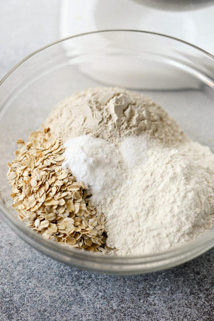 Dry ingredients in bowl.